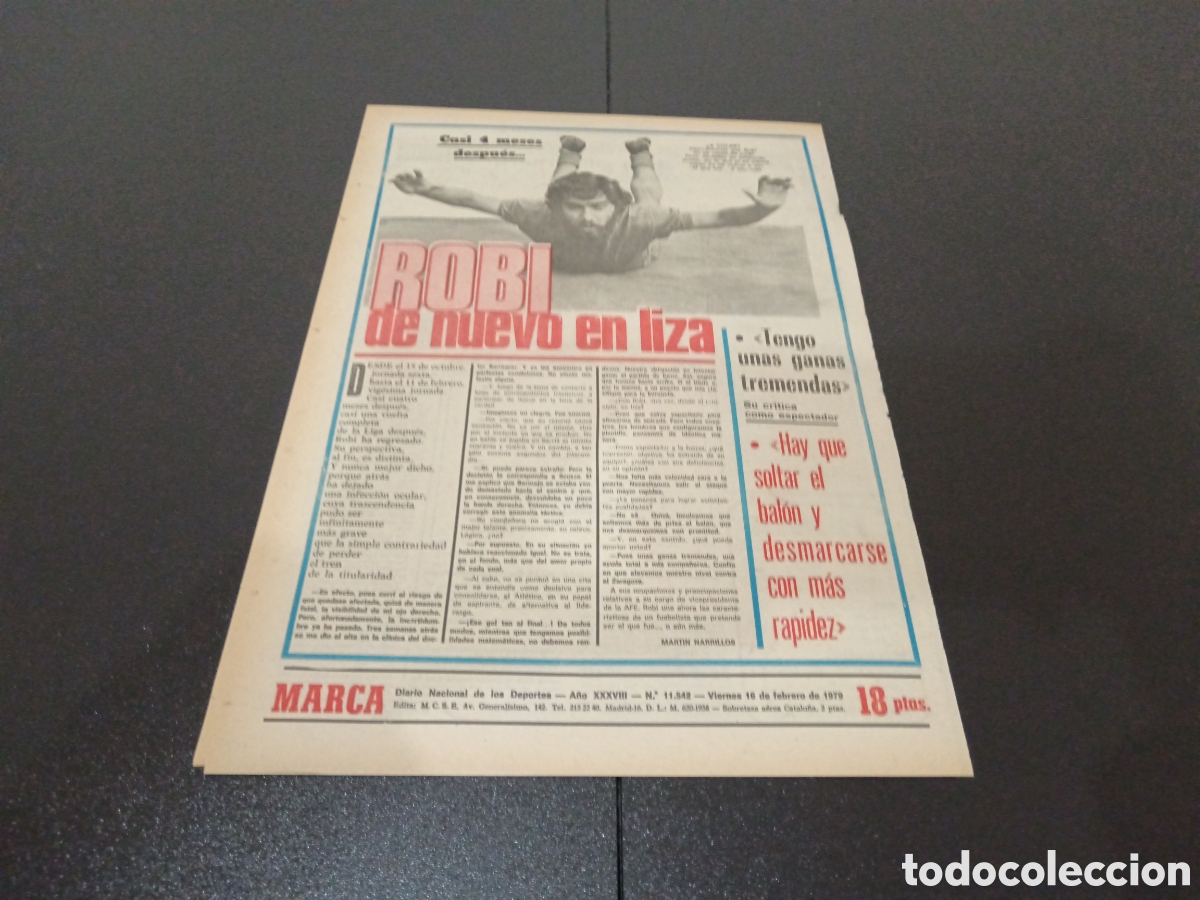 Coleccionismo deportivo: MARCA 16/02/1979 - Foto 5