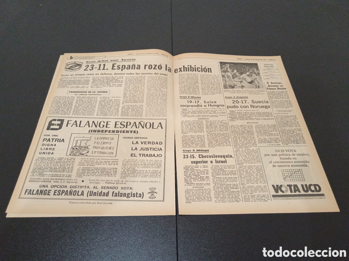 Coleccionismo deportivo: MARCA 23/02/1979 - Foto 3