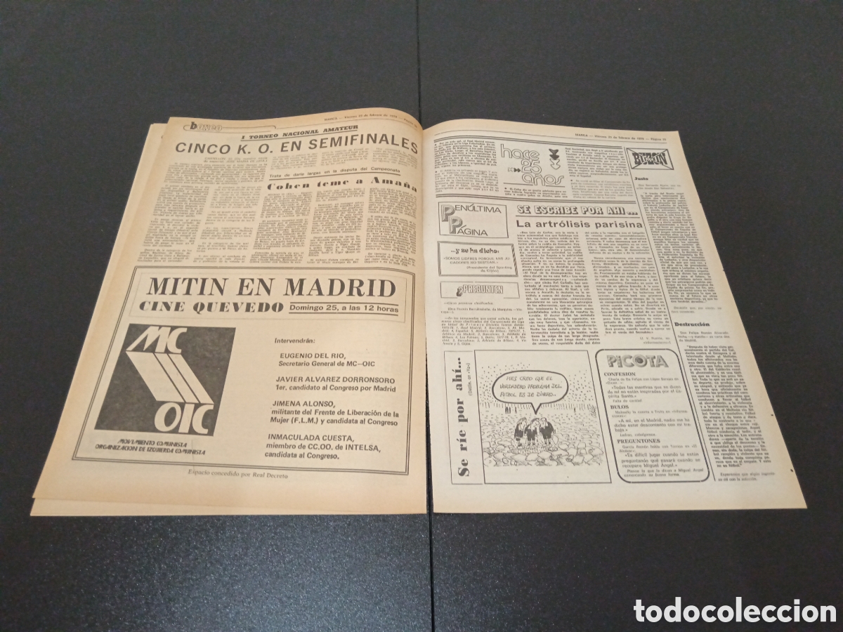 Coleccionismo deportivo: MARCA 23/02/1979 - Foto 4