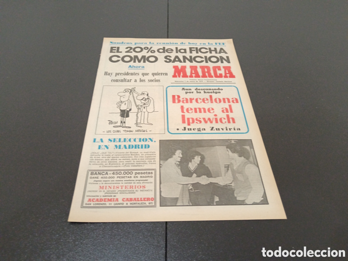 Coleccionismo deportivo: MARCA 07/03/1979 - Foto 1