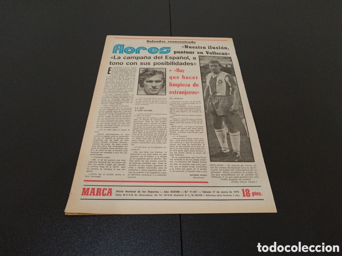 Coleccionismo deportivo: MARCA 17/03/1979 - Foto 5