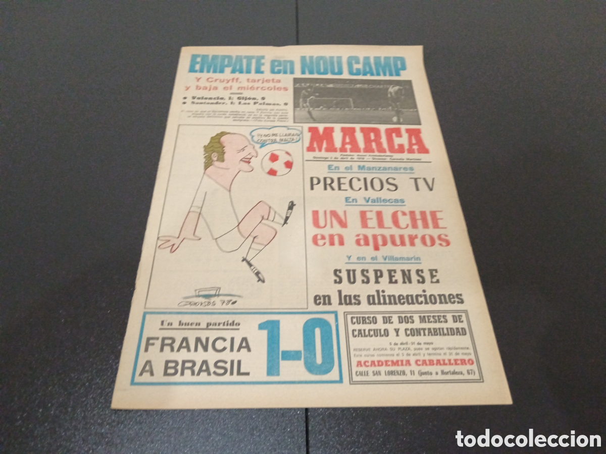 Coleccionismo deportivo: MARCA 02/04/1978 - Foto 1