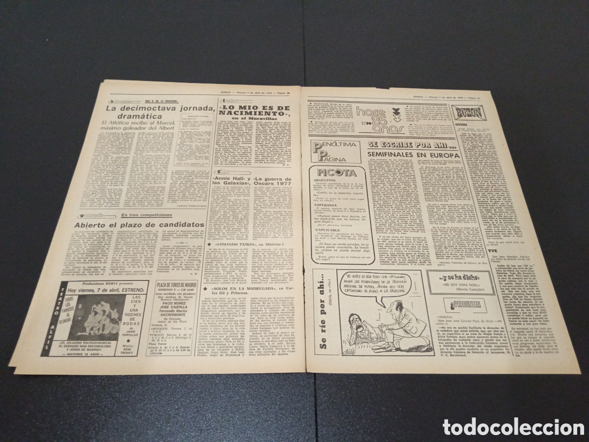 Coleccionismo deportivo: MARCA 07/04/1978 - Foto 4