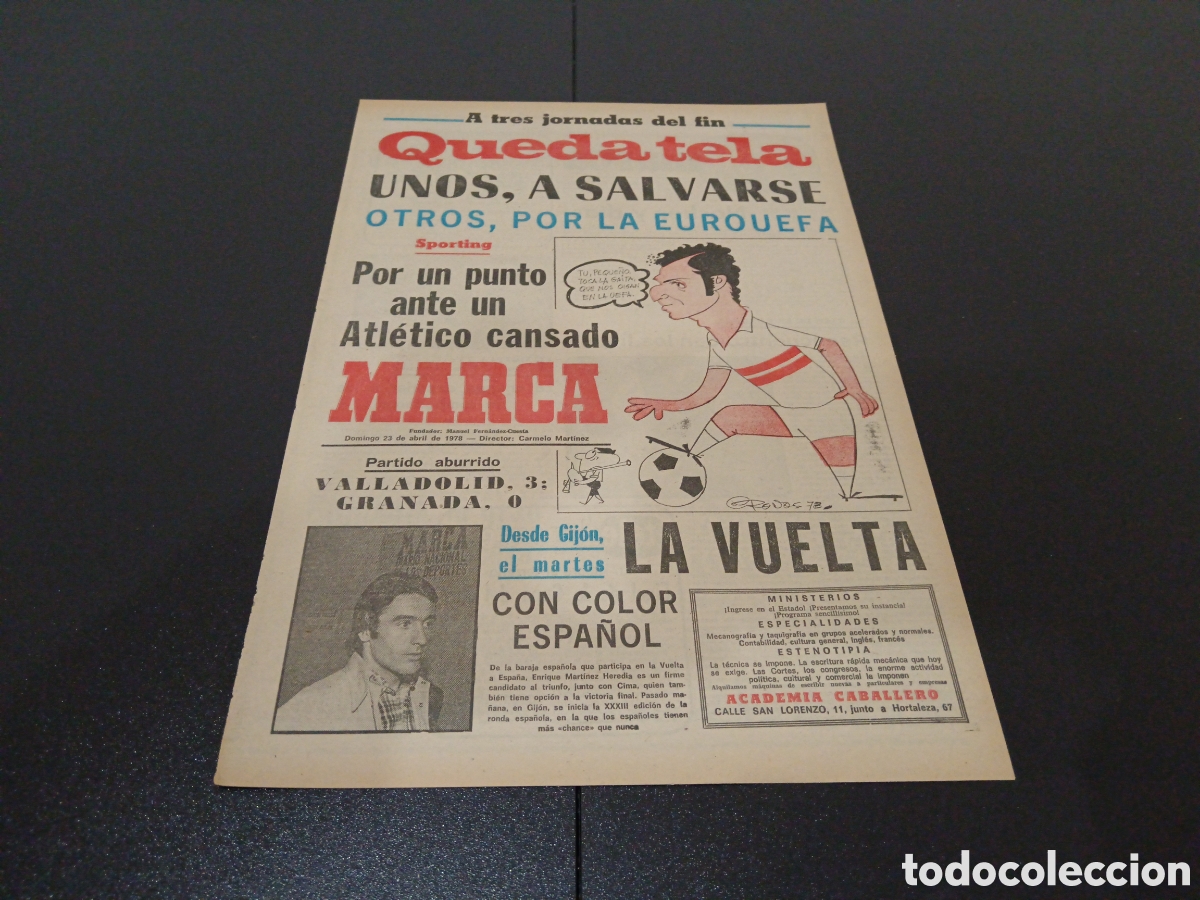 Coleccionismo deportivo: MARCA 23/04/1978 - Foto 1