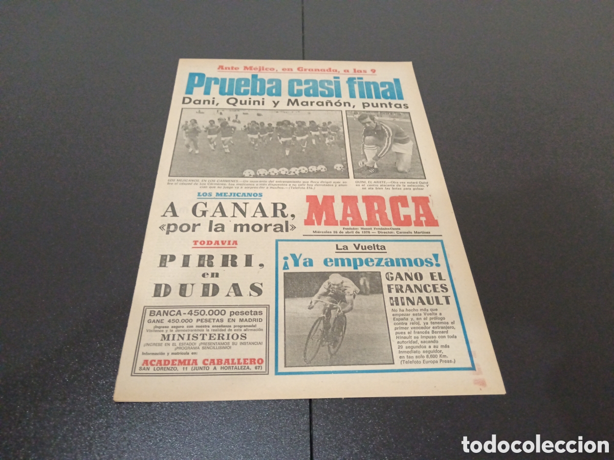 Coleccionismo deportivo: MARCA 26/04/1978 - Foto 1