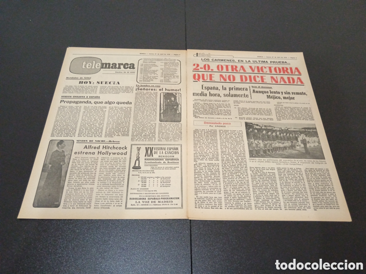 Coleccionismo deportivo: MARCA 27/04/1978 - Foto 2