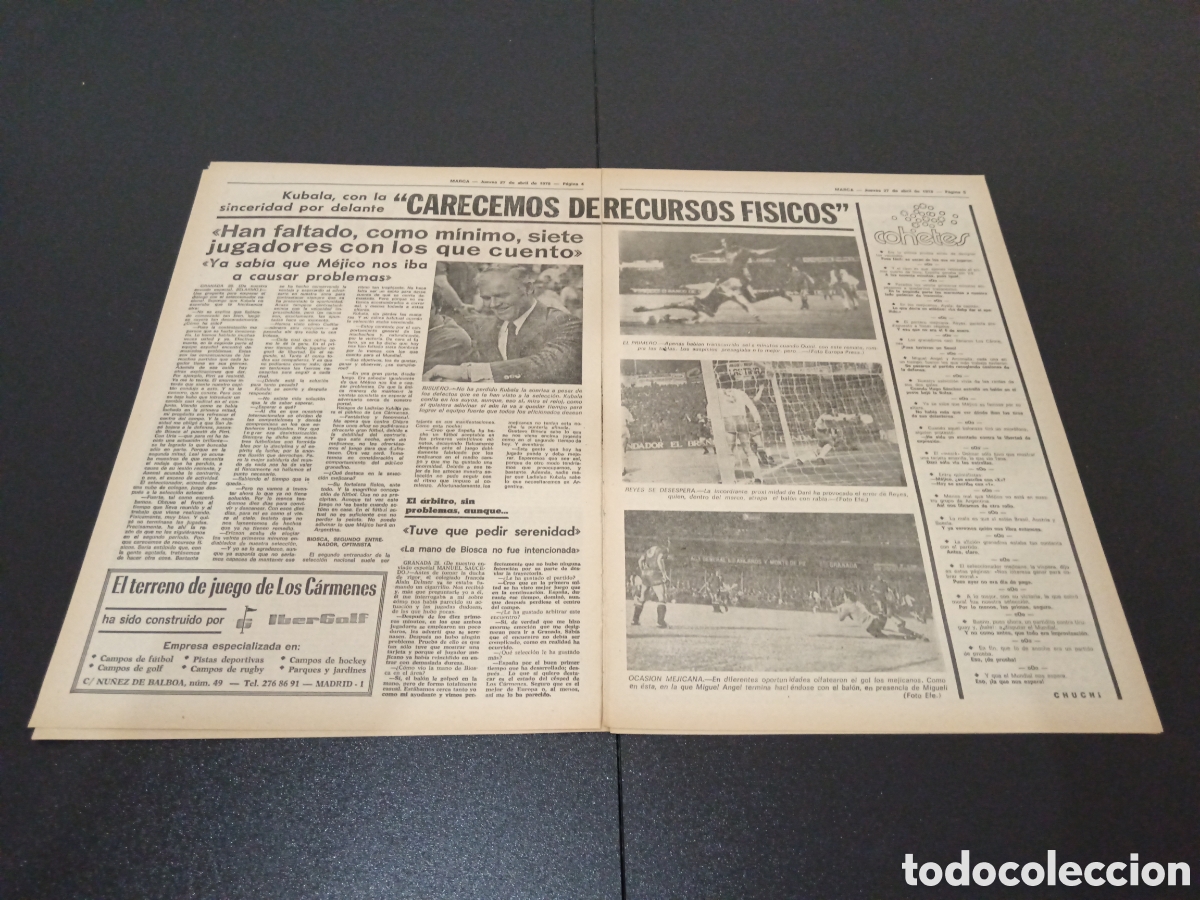 Coleccionismo deportivo: MARCA 27/04/1978 - Foto 3