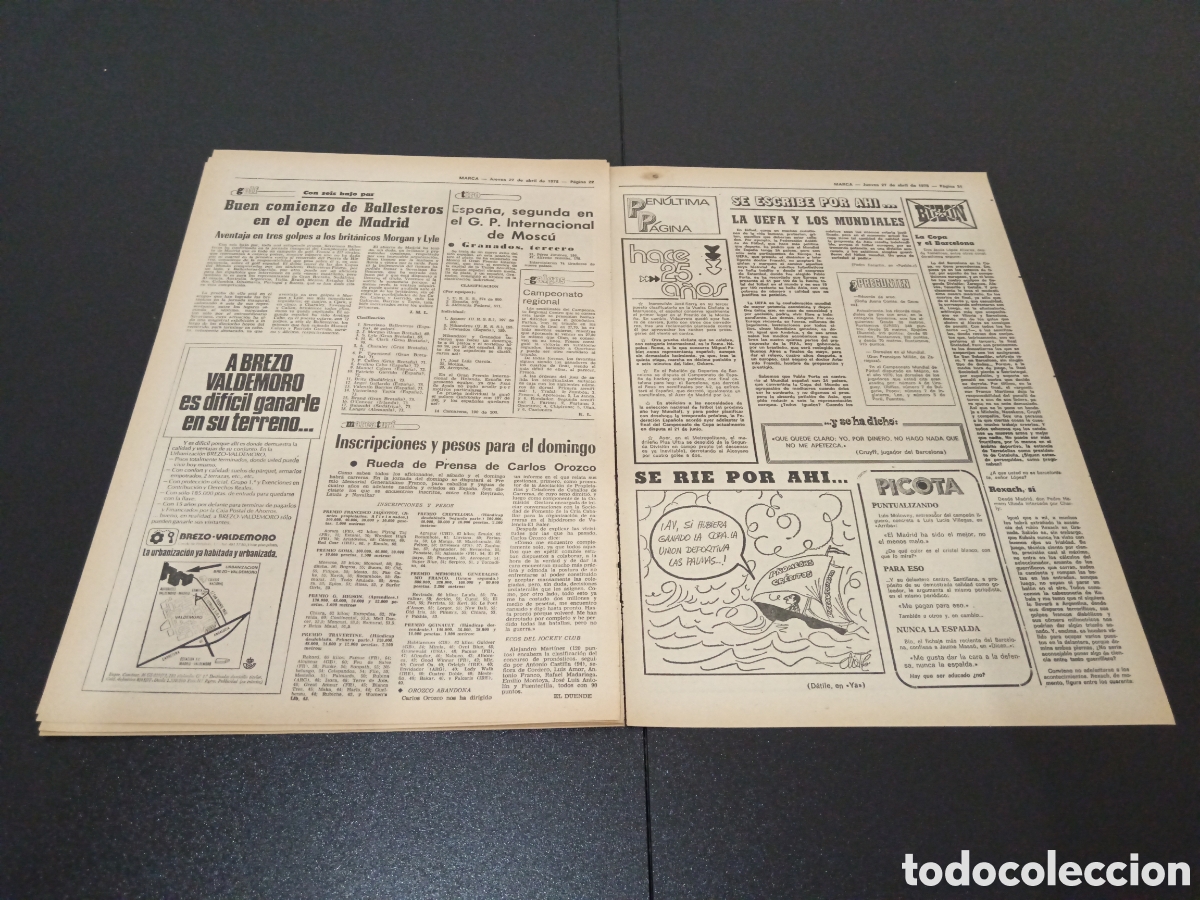 Coleccionismo deportivo: MARCA 27/04/1978 - Foto 7