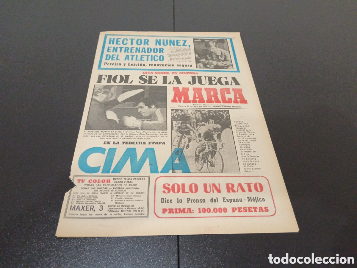 Coleccionismo deportivo: MARCA 28/04/1978 - Foto 1