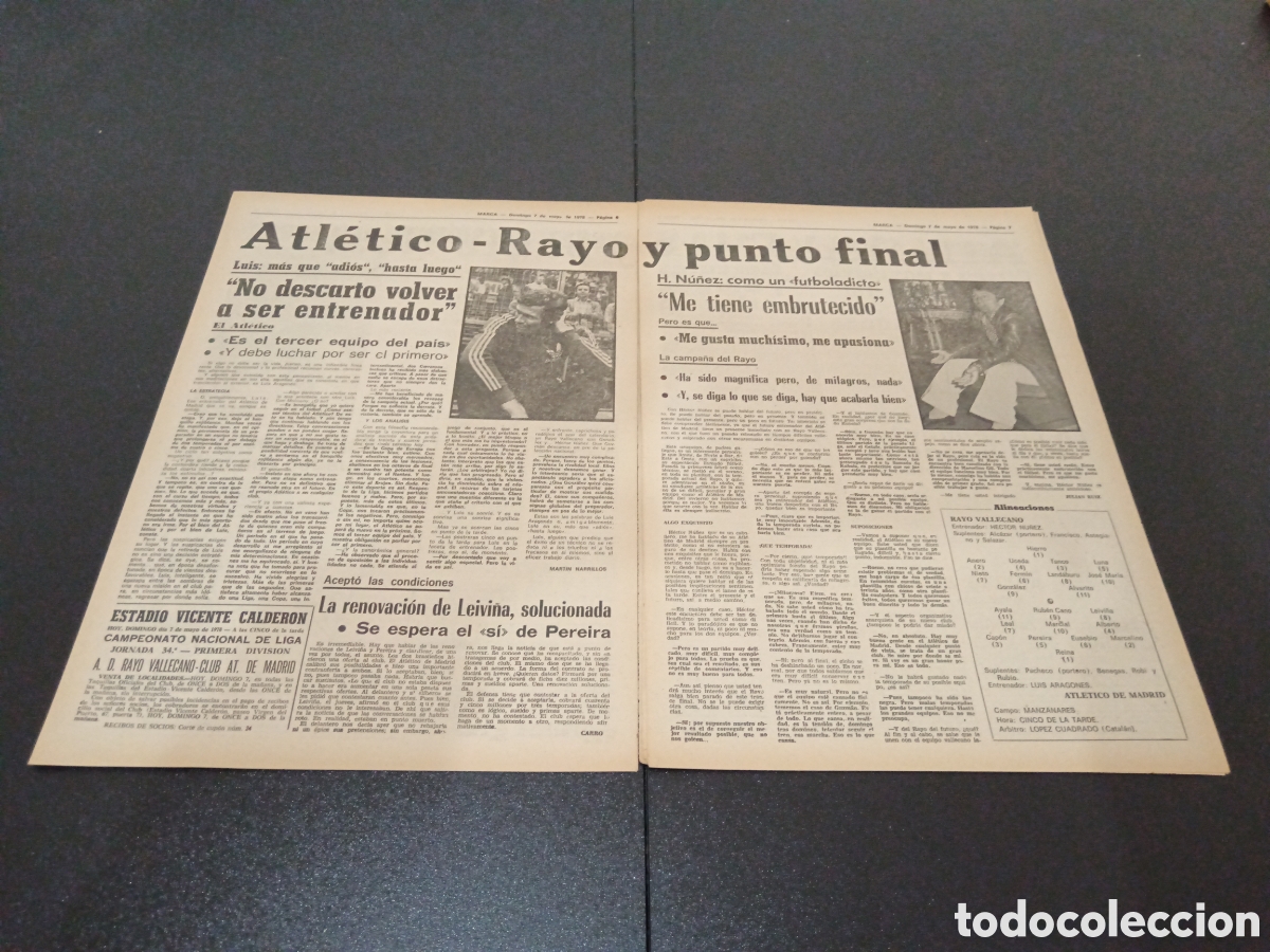 Coleccionismo deportivo: MARCA 07/05/1978 - Foto 4