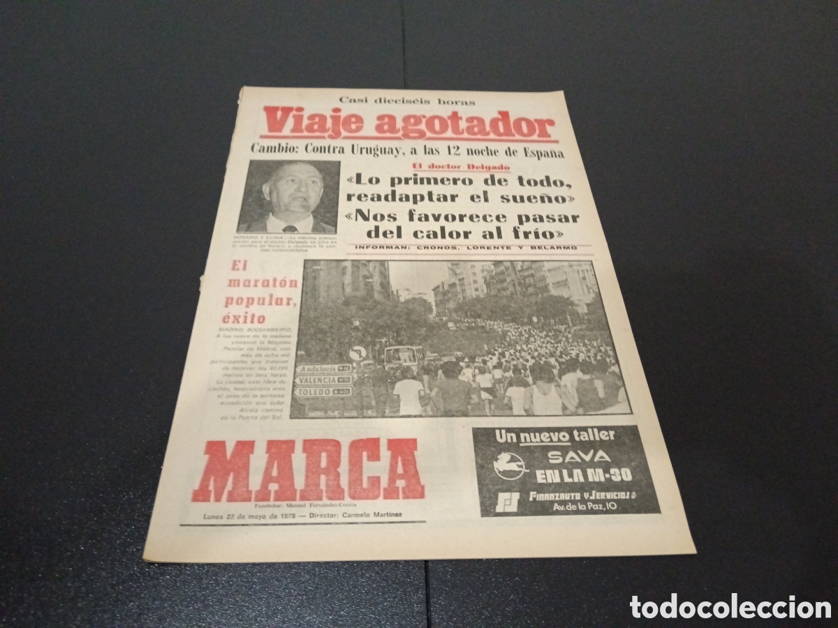 Coleccionismo deportivo: MARCA 22/05/1978 - Foto 1