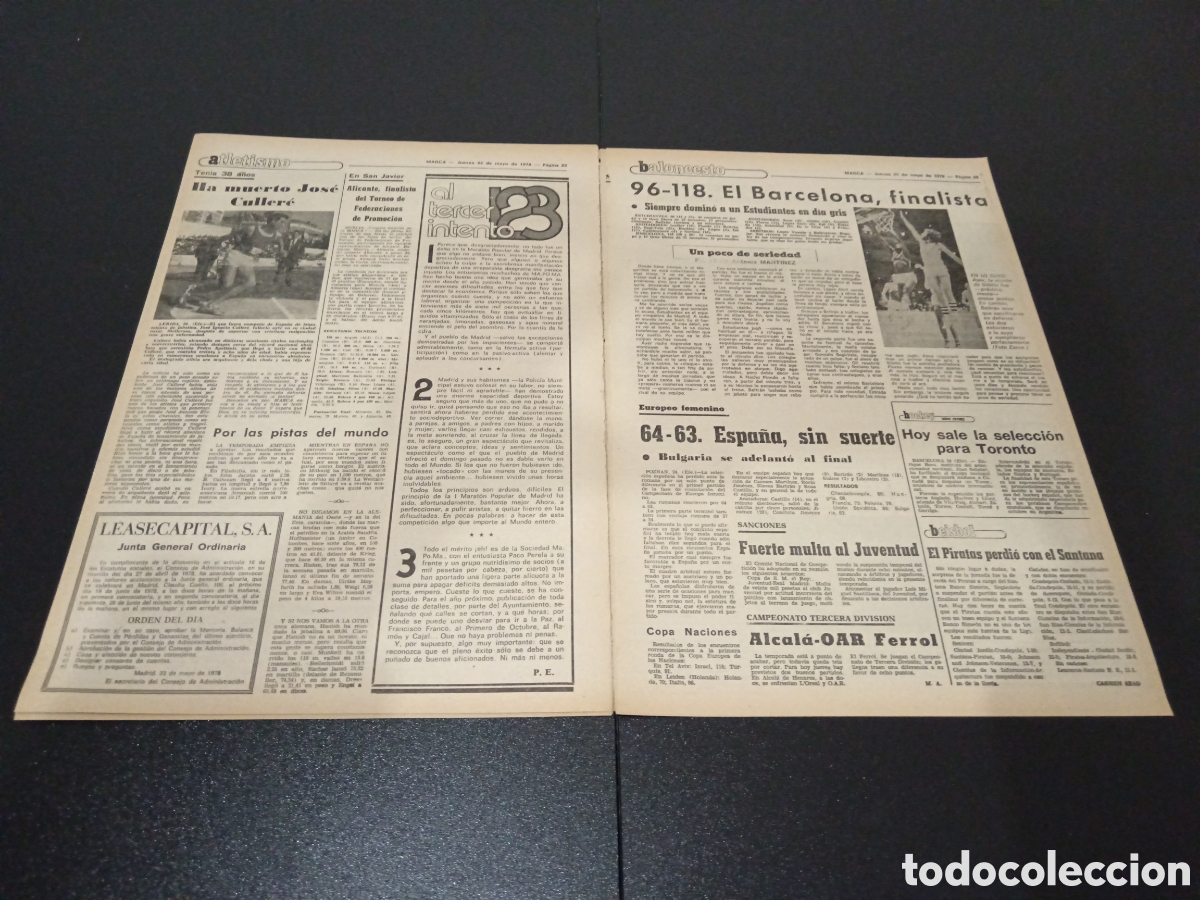 Coleccionismo deportivo: MARCA 25/05/1978 - Foto 5