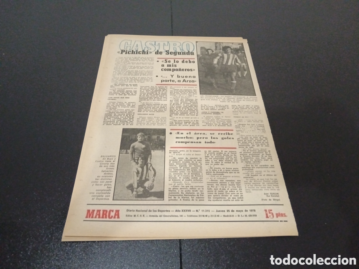 Coleccionismo deportivo: MARCA 25/05/1978 - Foto 8