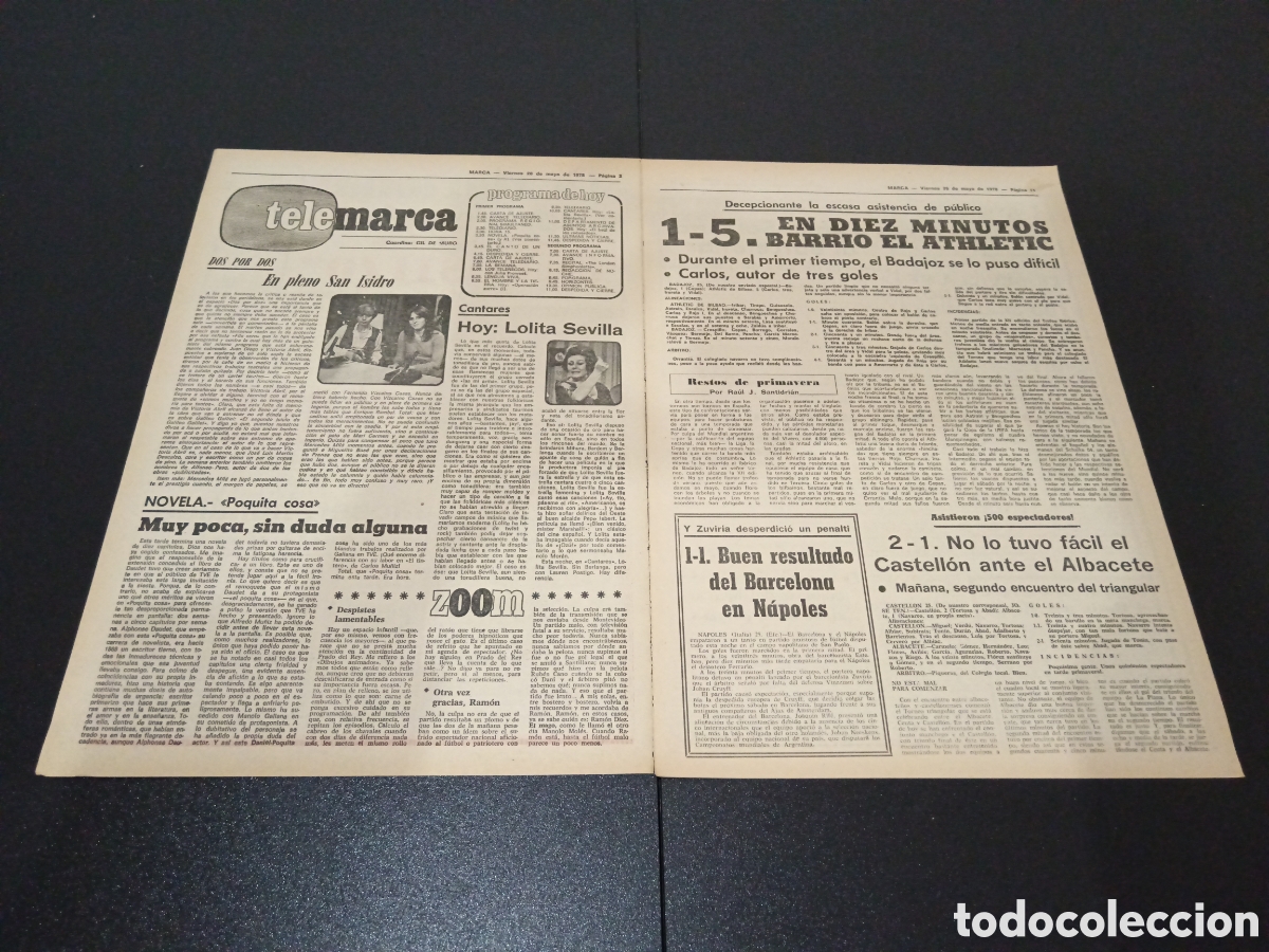 Coleccionismo deportivo: MARCA 26/05/1978 - Foto 2