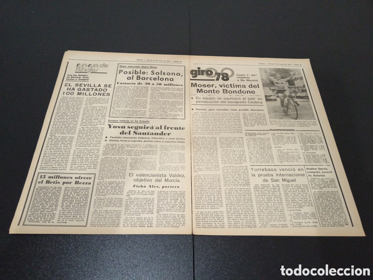 Coleccionismo deportivo: MARCA 26/05/1978 - Foto 3