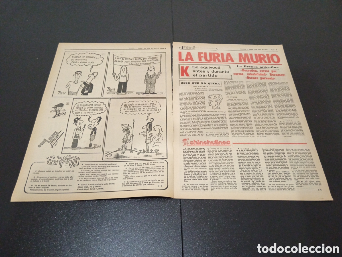 Coleccionismo deportivo: MARCA 05/06/1978 - Foto 2