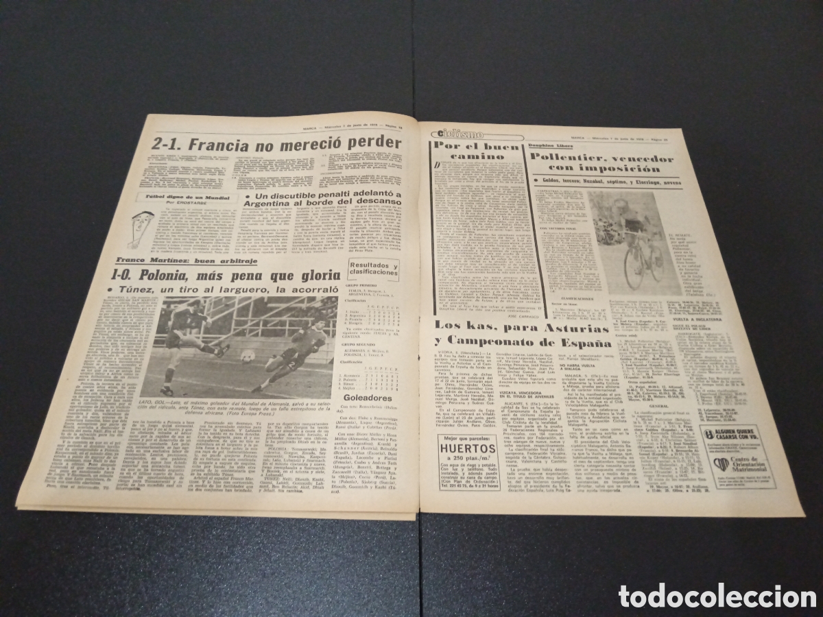 Coleccionismo deportivo: MARCA 07/06/1978 - Foto 7