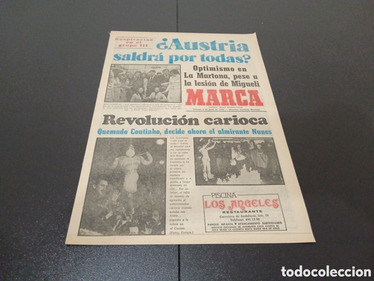 Coleccionismo deportivo: MARCA 09/06/1978 - Foto 1