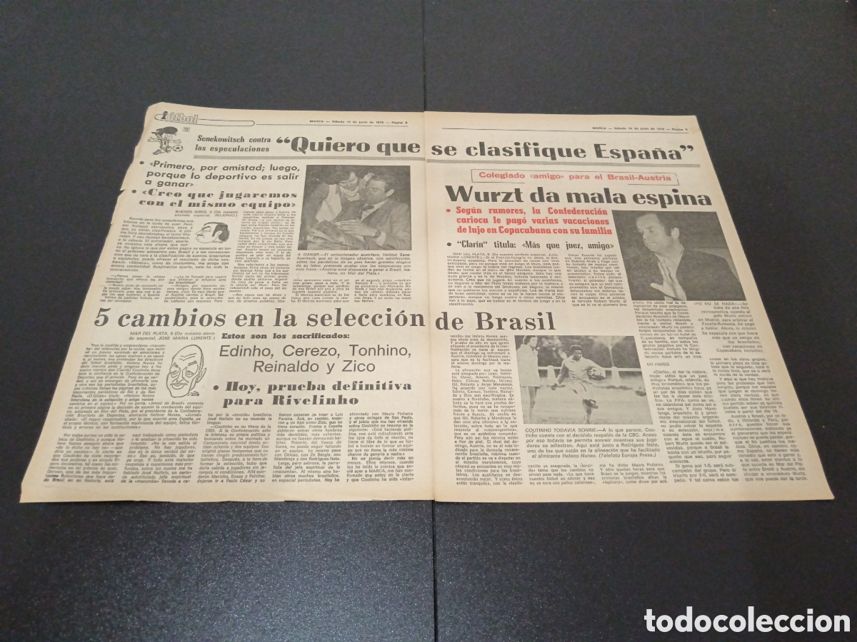 Coleccionismo deportivo: MARCA 10/06/1978 - Foto 2