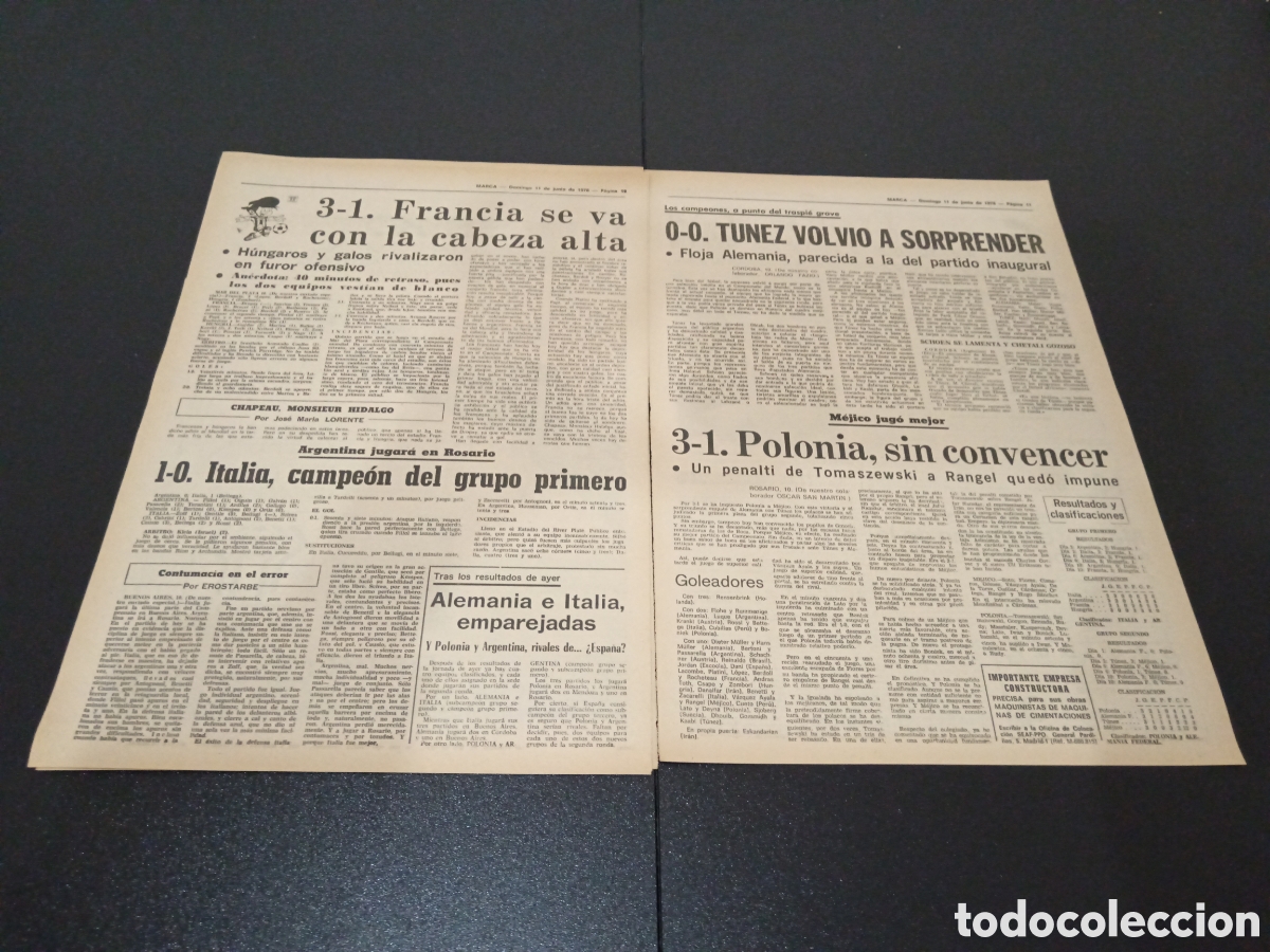 Coleccionismo deportivo: MARCA 11/06/1978 - Foto 6