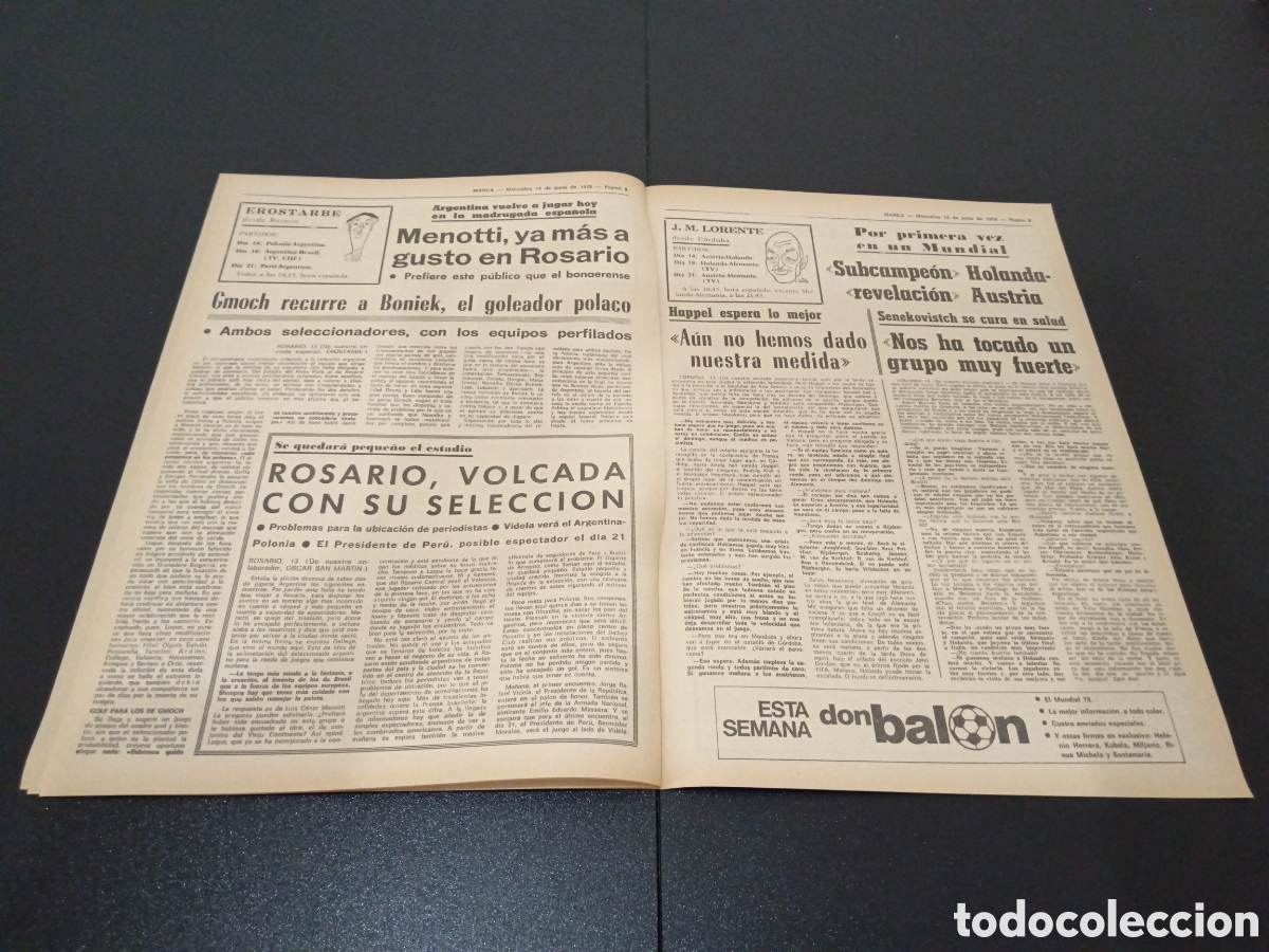 Coleccionismo deportivo: MARCA 14/06/1978 - Foto 5