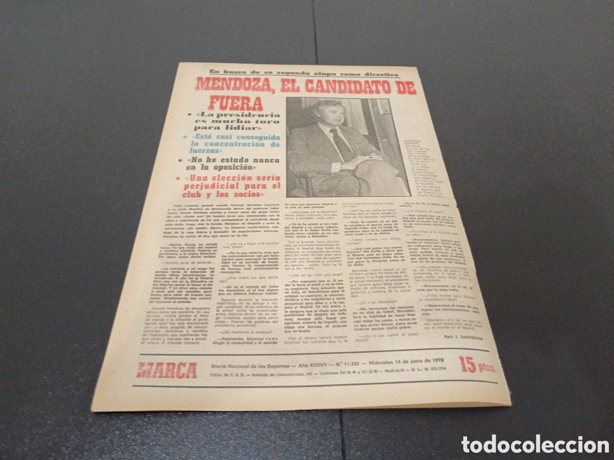 Coleccionismo deportivo: MARCA 14/06/1978 - Foto 9
