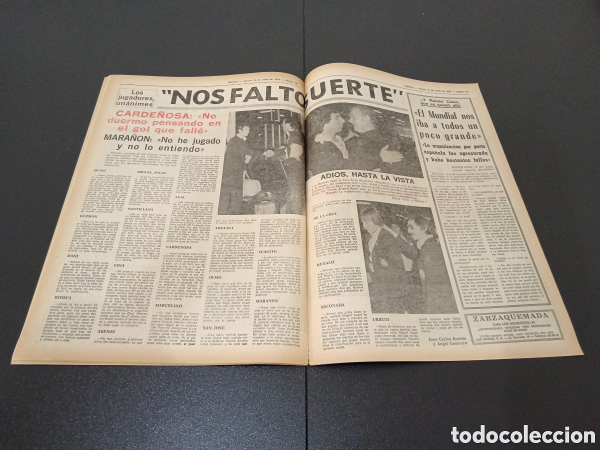 Coleccionismo deportivo: MARCA 15/06/1978 - Foto 8