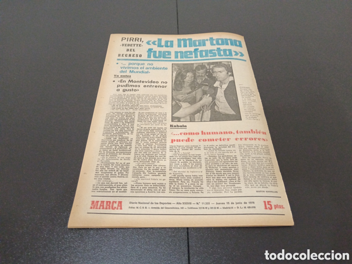 Coleccionismo deportivo: MARCA 15/06/1978 - Foto 11