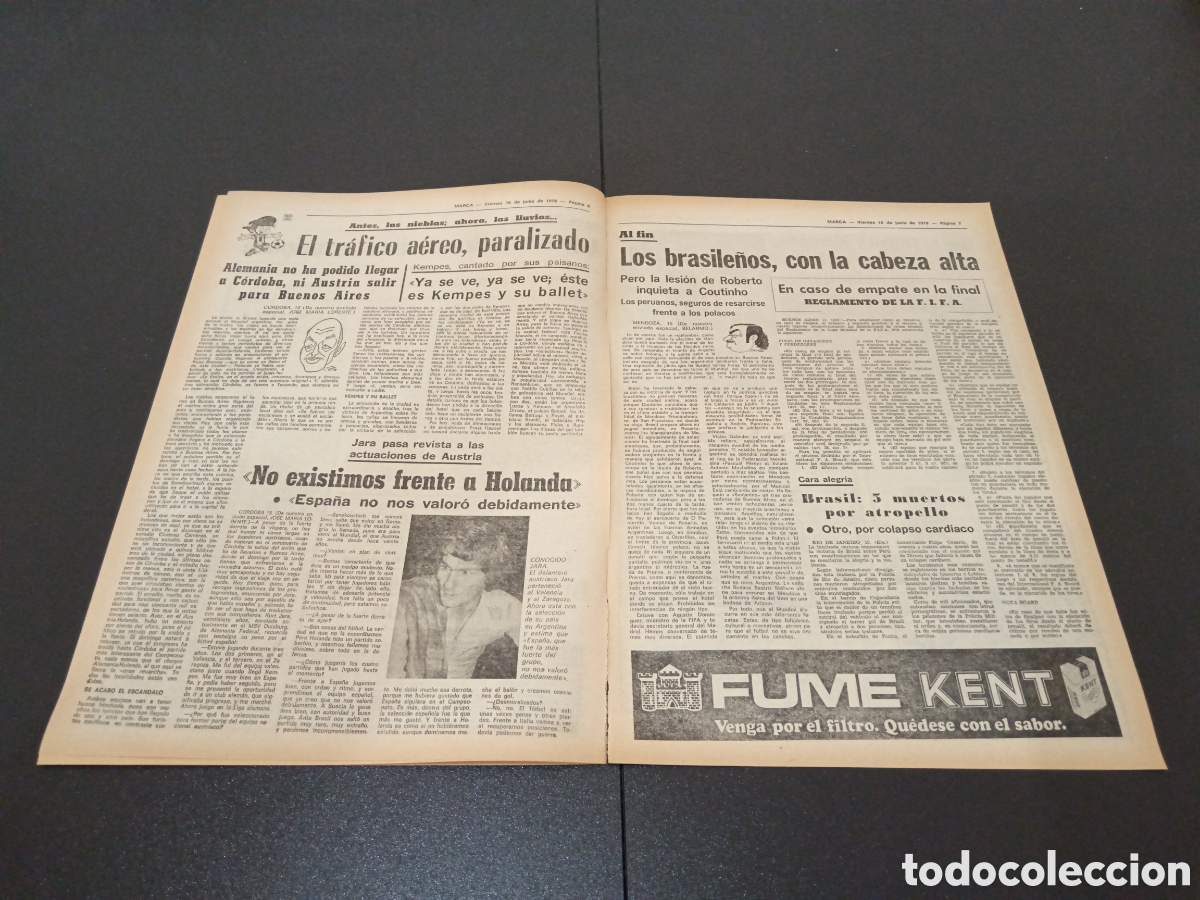 Coleccionismo deportivo: MARCA 16/06/1978 - Foto 4