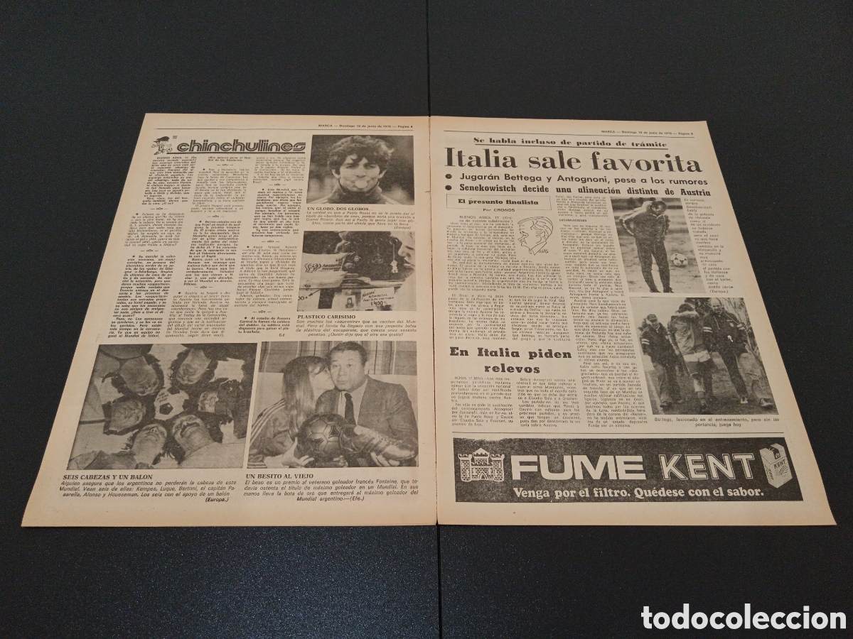 Coleccionismo deportivo: MARCA 18/06/1978 - Foto 3