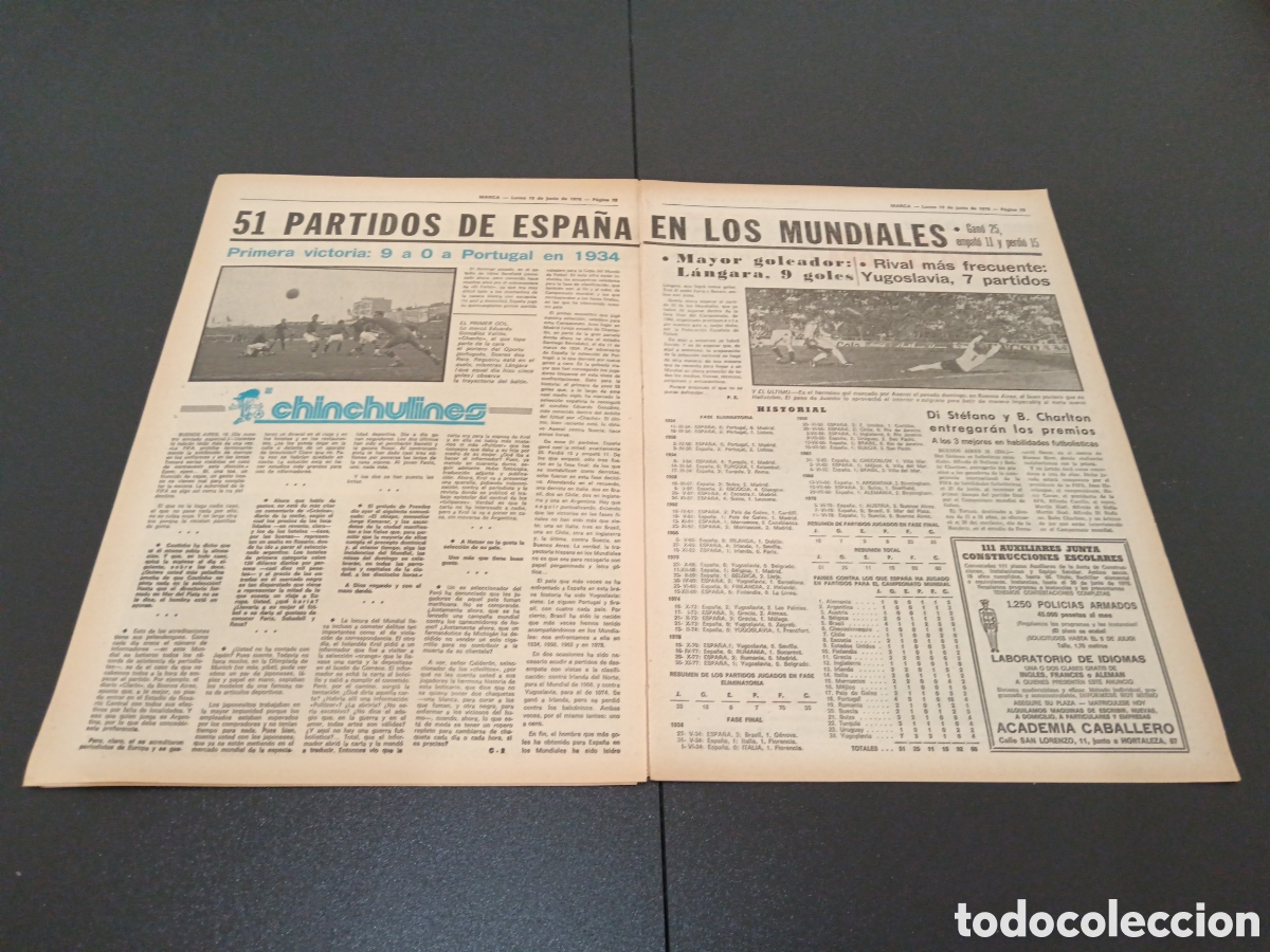 Coleccionismo deportivo: MARCA 19/06/1978 - Foto 7