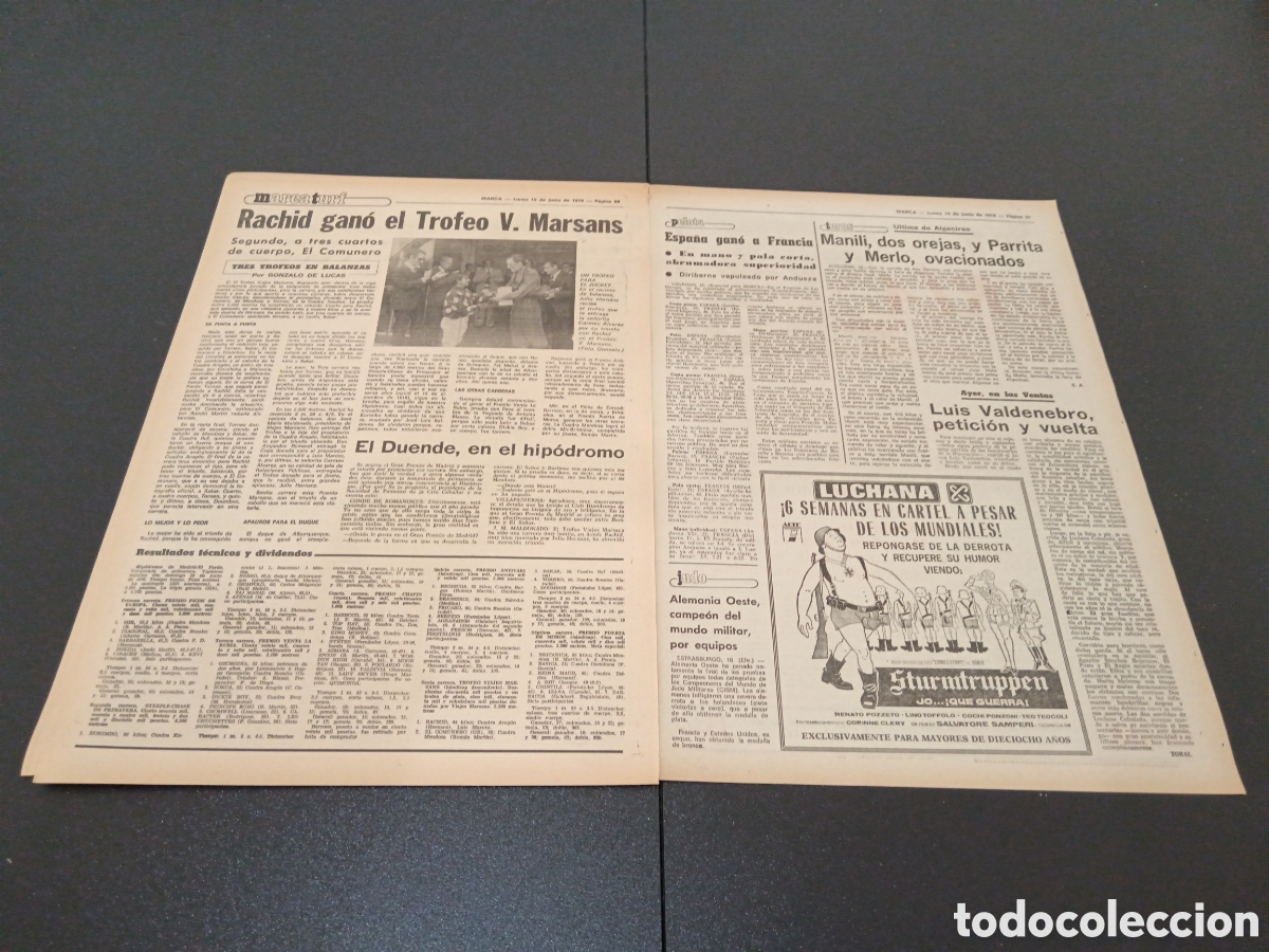 Coleccionismo deportivo: MARCA 19/06/1978 - Foto 10