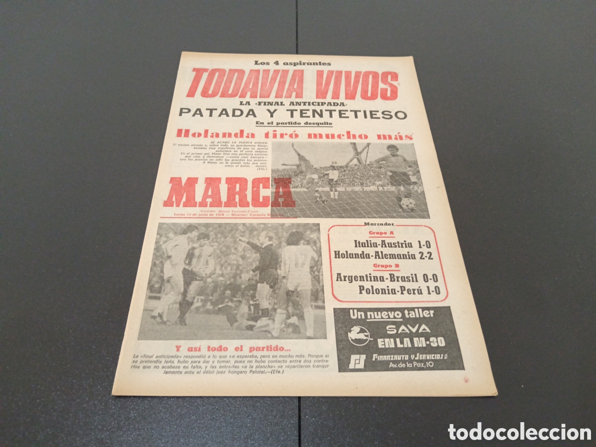 Coleccionismo deportivo: MARCA 19/06/1978 - Foto 1