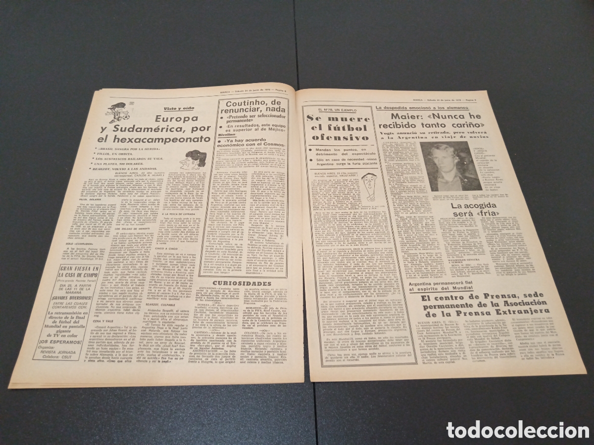 Coleccionismo deportivo: MARCA 24/06/1978 - Foto 5