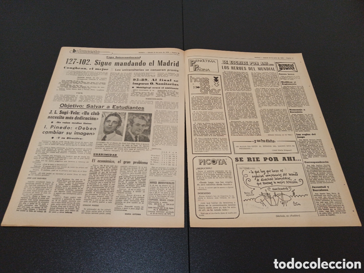 Coleccionismo deportivo: MARCA 24/06/1978 - Foto 7