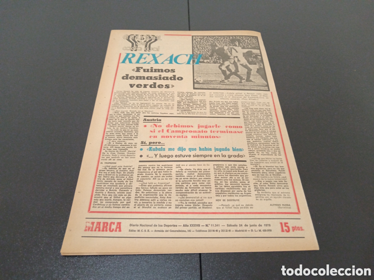Coleccionismo deportivo: MARCA 24/06/1978 - Foto 8