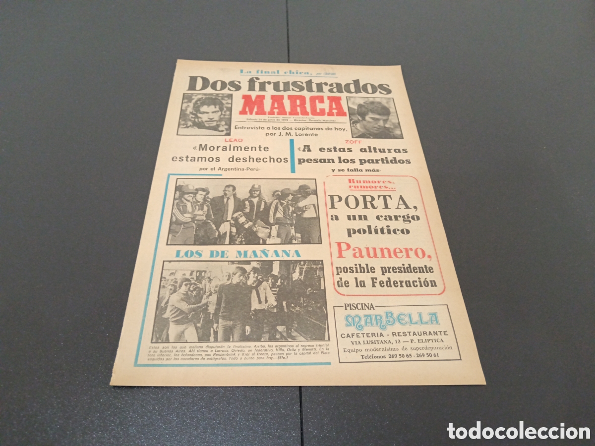 Coleccionismo deportivo: MARCA 24/06/1978 - Foto 1