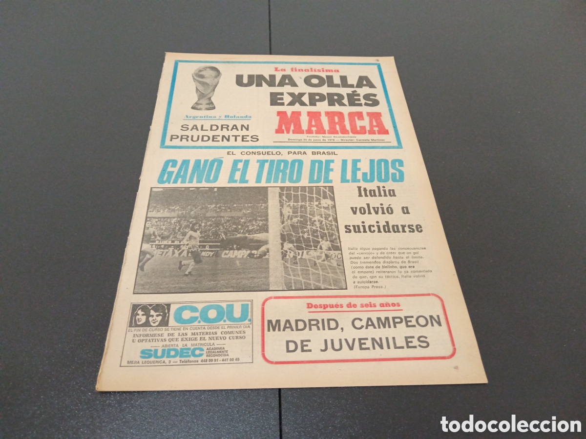 Collectionnisme sportif: MARCA 25/06/1978 HOY FINAL MUNDIAL ARGENTINA 78 ARGENTINA - HOLANDA