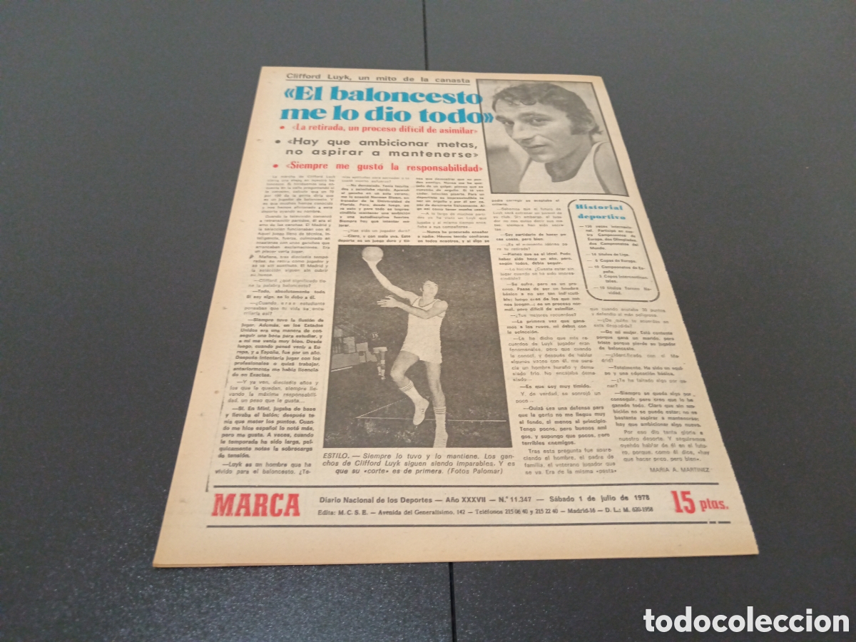 Coleccionismo deportivo: MARCA 01/07/1978 - Foto 6