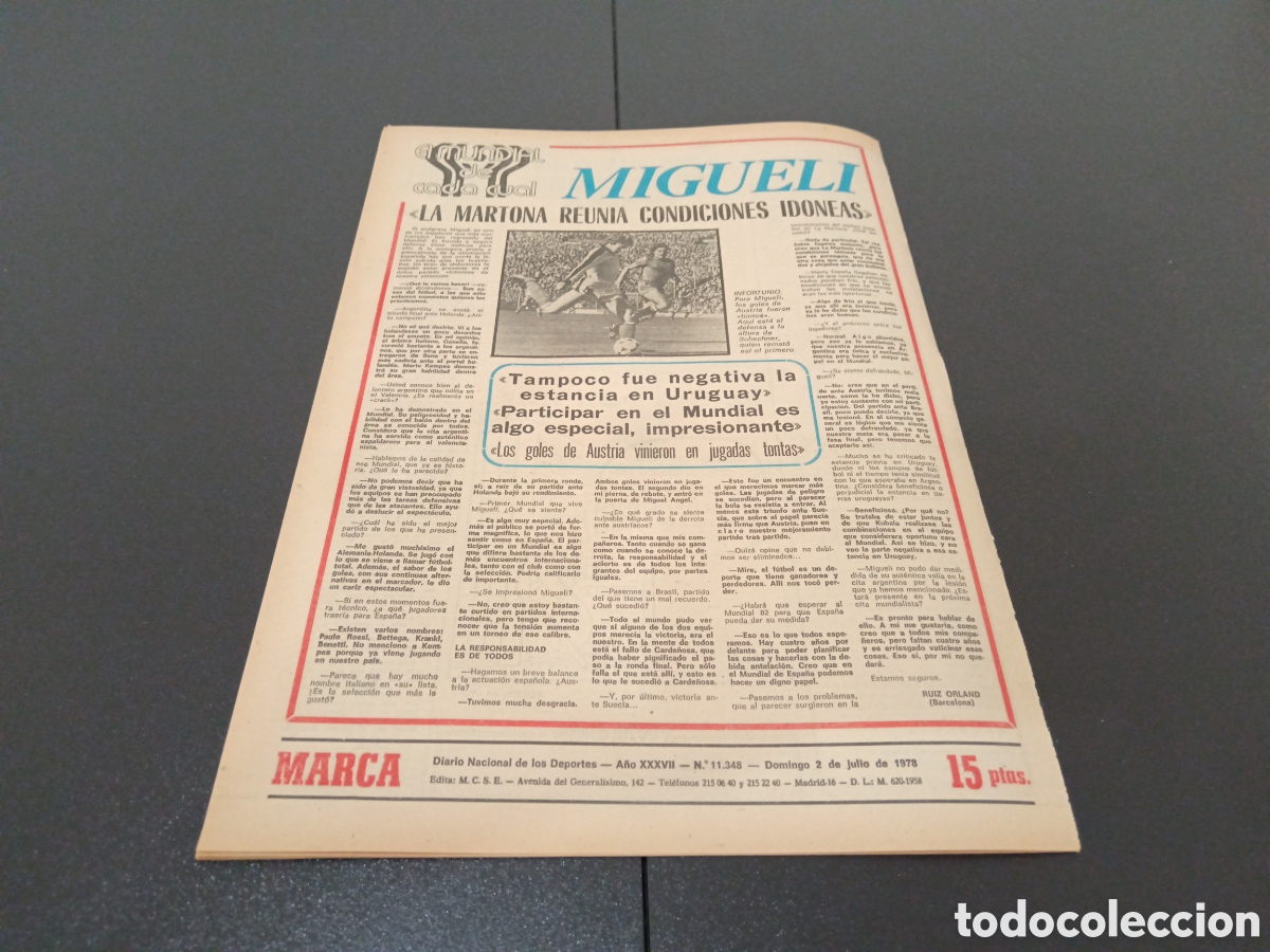 Coleccionismo deportivo: MARCA 02/07/1978 - Foto 6