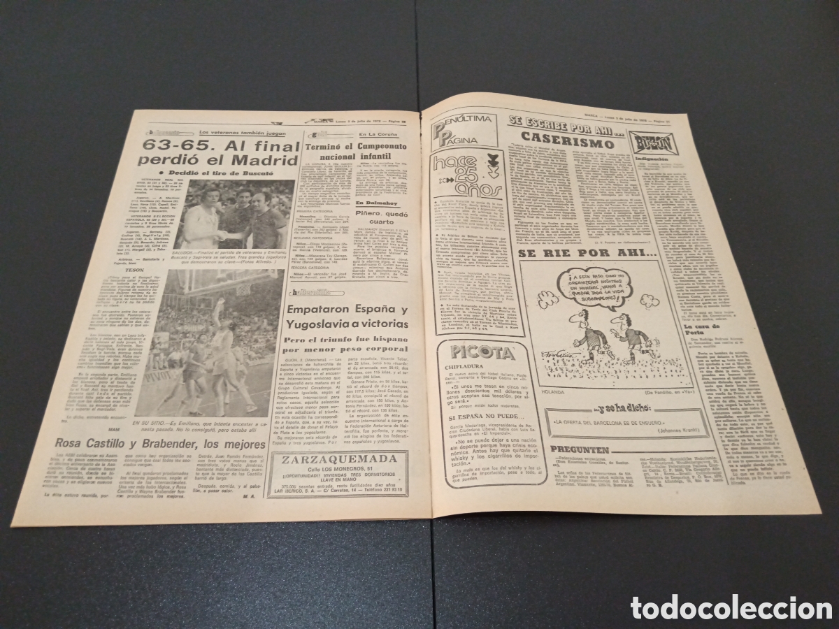 Coleccionismo deportivo: MARCA 03/07/1978 - Foto 8