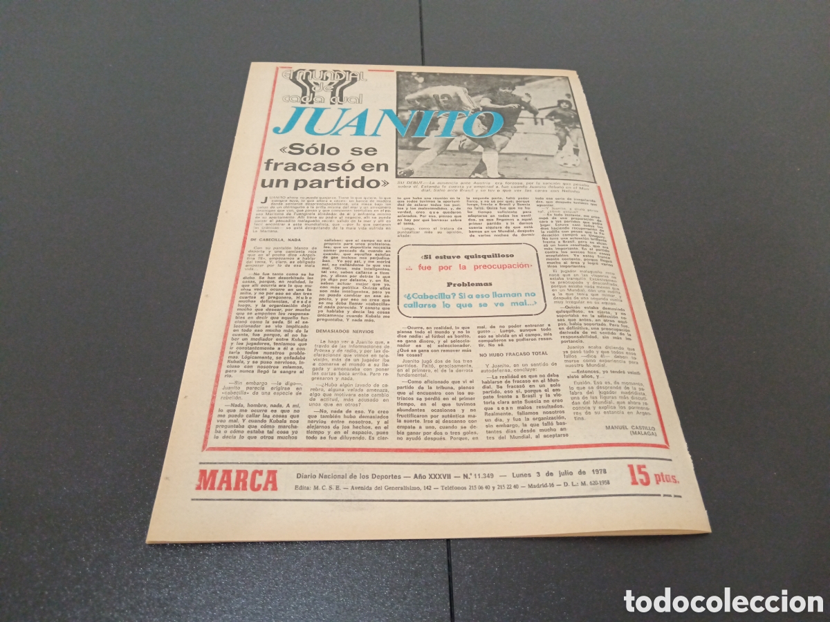 Coleccionismo deportivo: MARCA 03/07/1978 - Foto 9