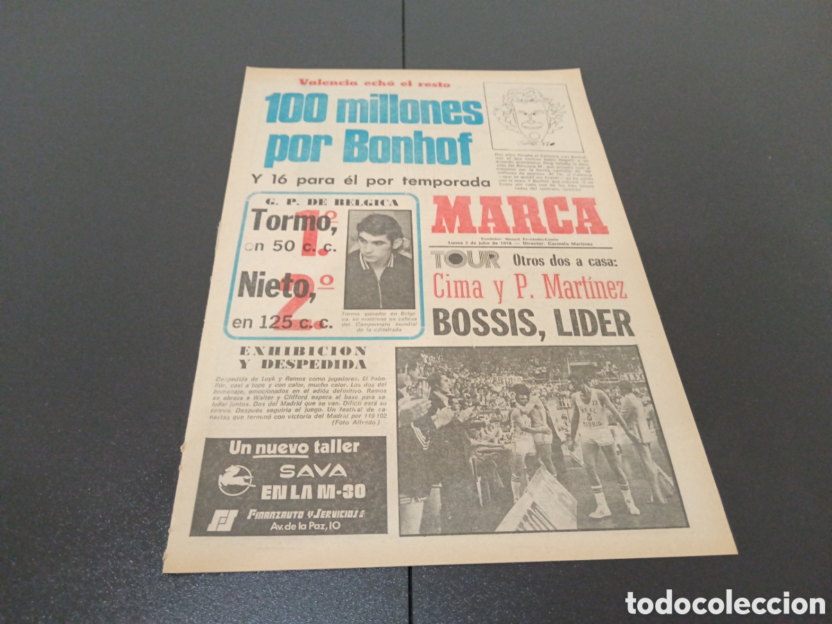 Coleccionismo deportivo: MARCA 03/07/1978 - Foto 1