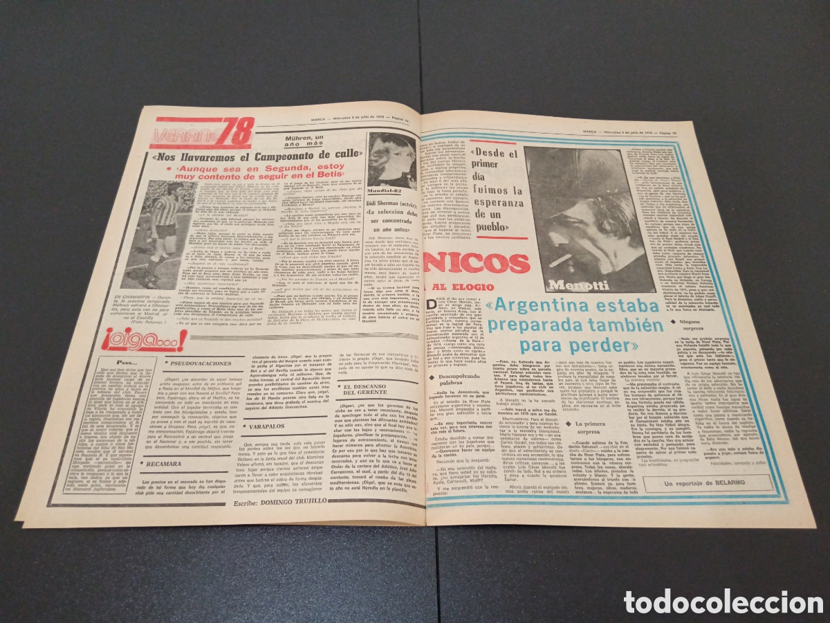 Coleccionismo deportivo: MARCA 05/07/1978 - Foto 3