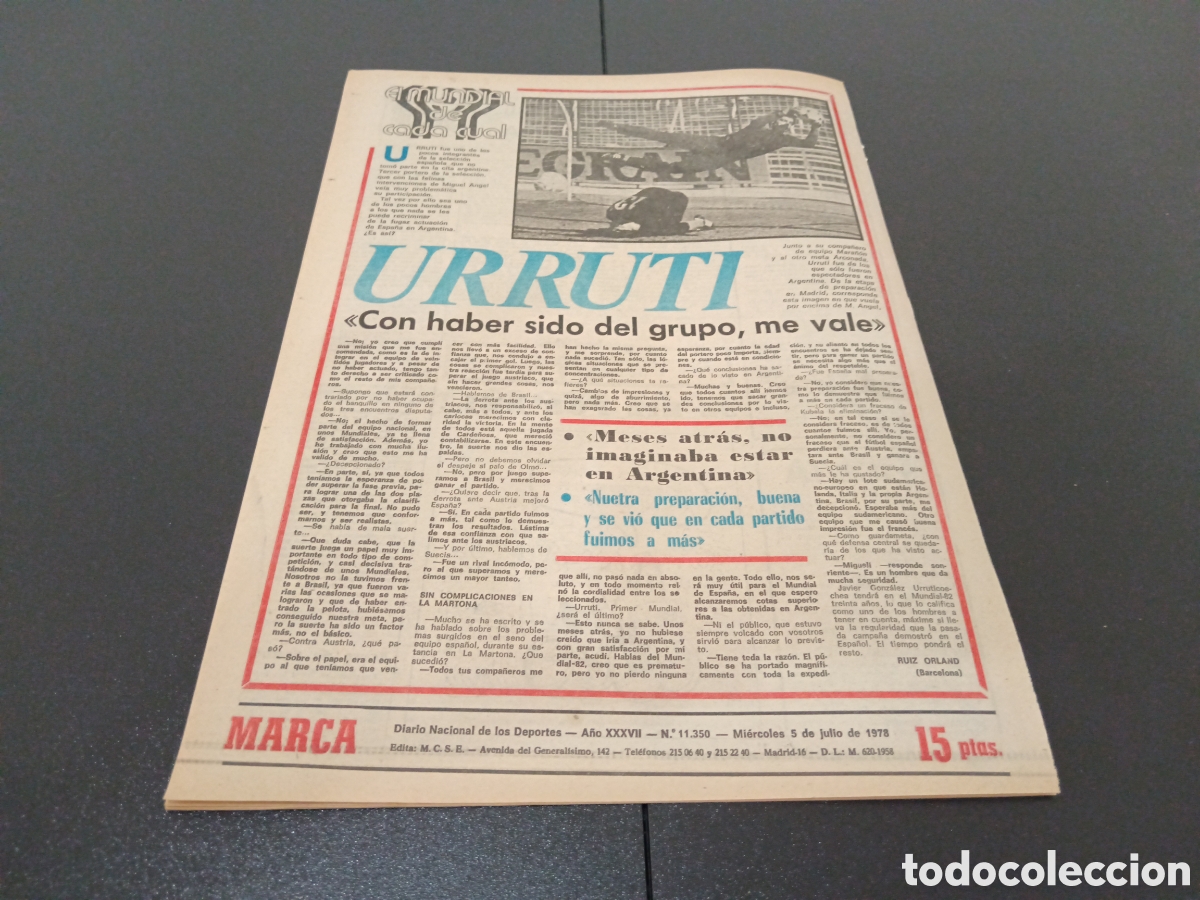 Coleccionismo deportivo: MARCA 05/07/1978 - Foto 6
