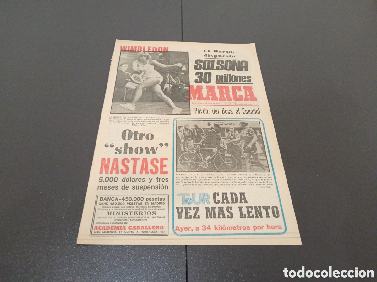 Coleccionismo deportivo: MARCA 05/07/1978 - Foto 1