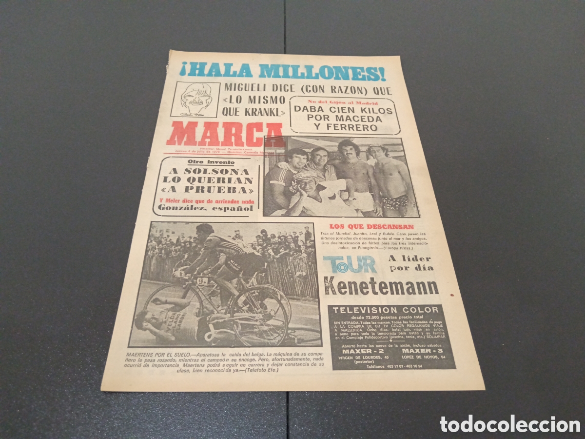 Coleccionismo deportivo: MARCA 06/07/1978 - Foto 1