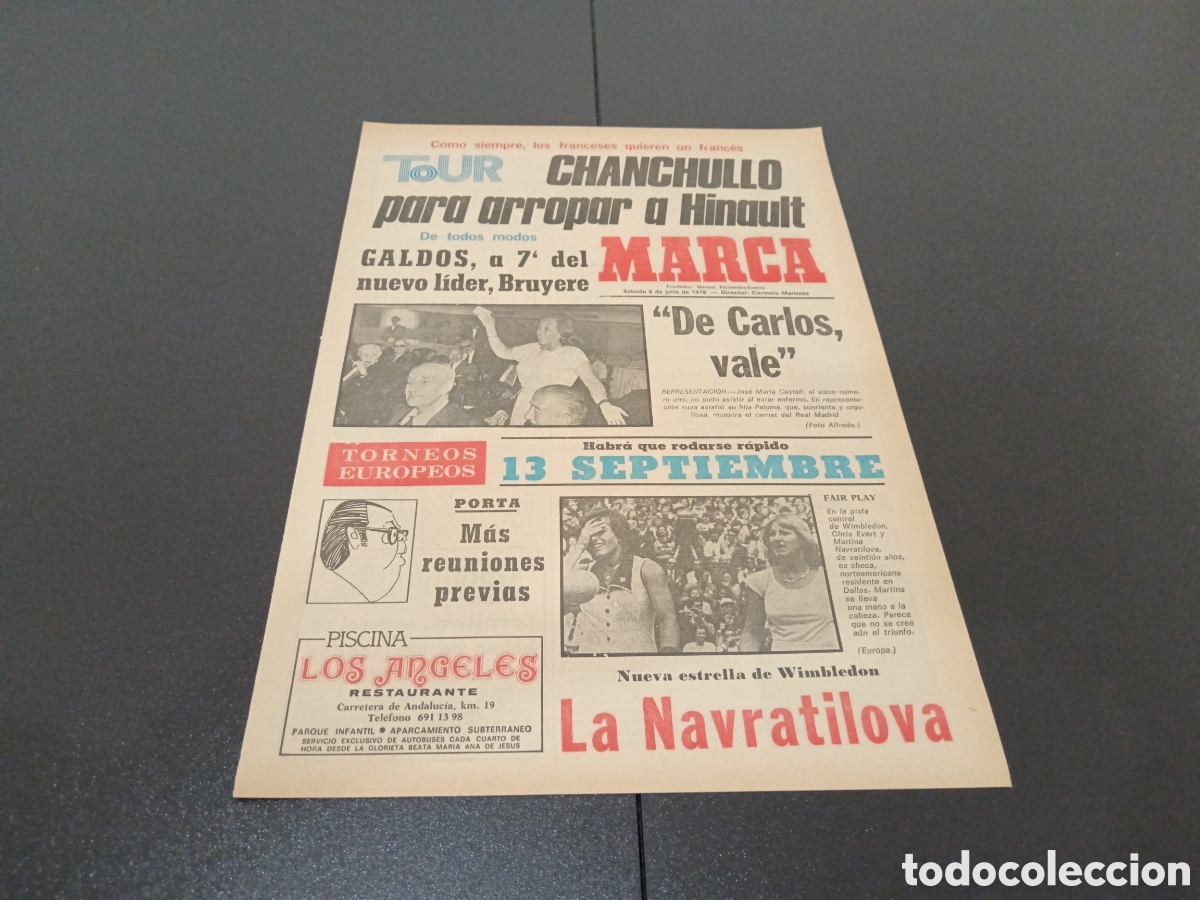Coleccionismo deportivo: MARCA 08/07/1978 - Foto 1