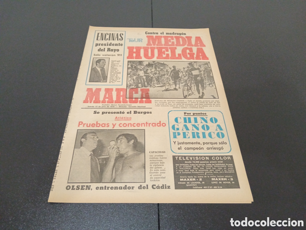 Coleccionismo deportivo: MARCA 13/07/1978 - Foto 1
