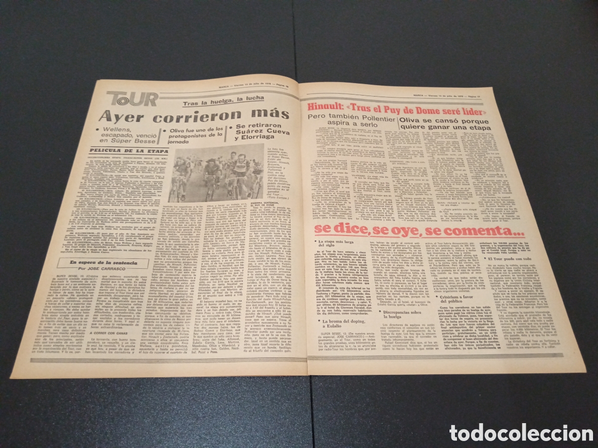 Coleccionismo deportivo: MARCA 14/07/1978 - Foto 3